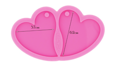 Double Heart Silicone Mold