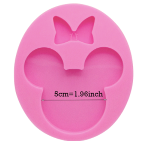 Minnie/Mickey Head Plus Bow SIlicone Mold
