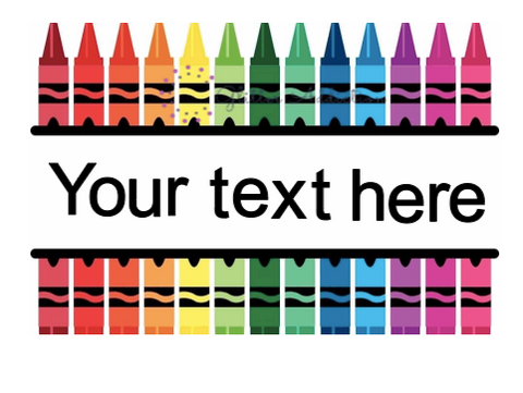 Crayons Waterslide Decal