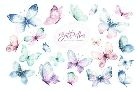 Butterflies Waterslide Decals