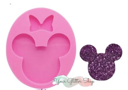 Minnie/Mickey Head Plus Bow SIlicone Mold