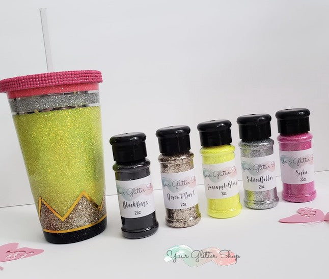 Pencil Tumbler Glitter Bundle